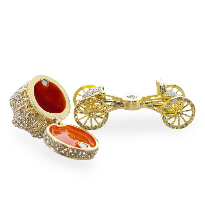 BestPysanky - Wholesale Decorative Figurine - Crystal Coach Crown Jewelry Trinket Box Figurine3