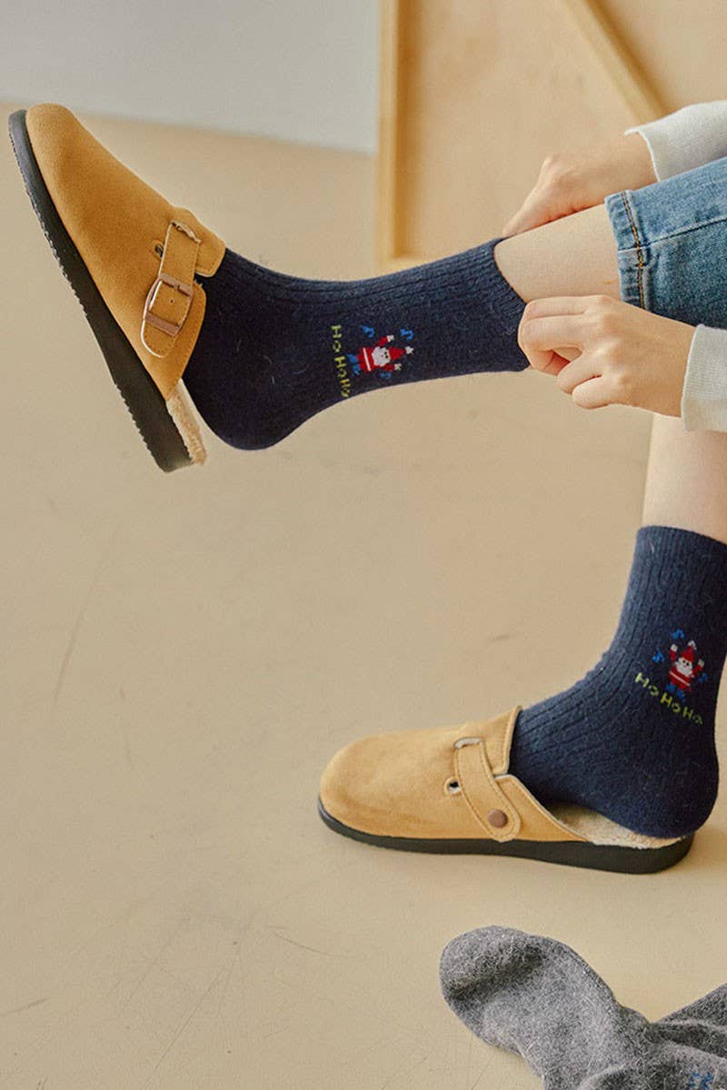  MERRY Women's Christmas Wool Blend Crew Socks for wholesale on Faire5