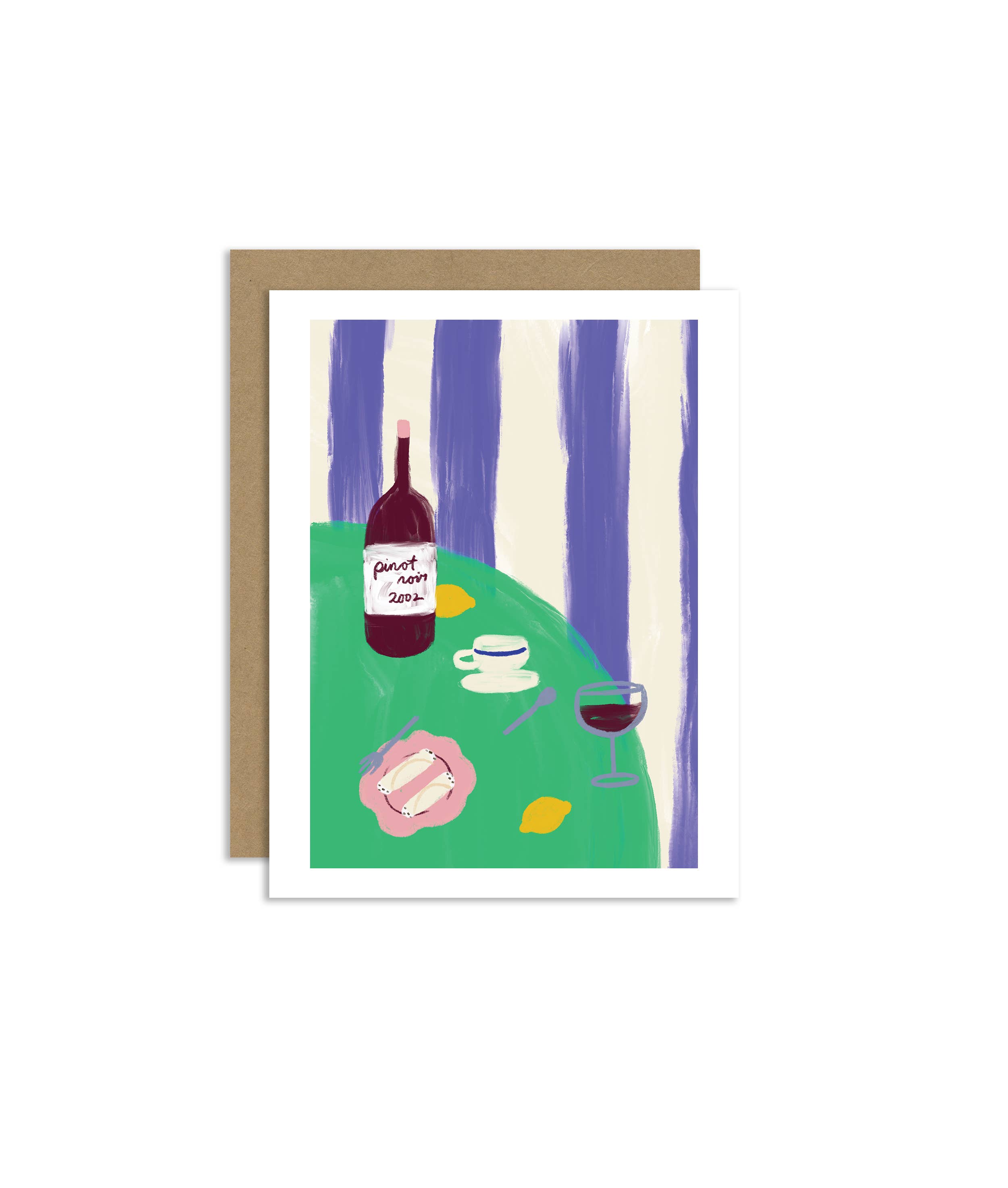 Allison Poplett - Wholesale Everyday Greeting Card - Pinot Noir Greeting Card