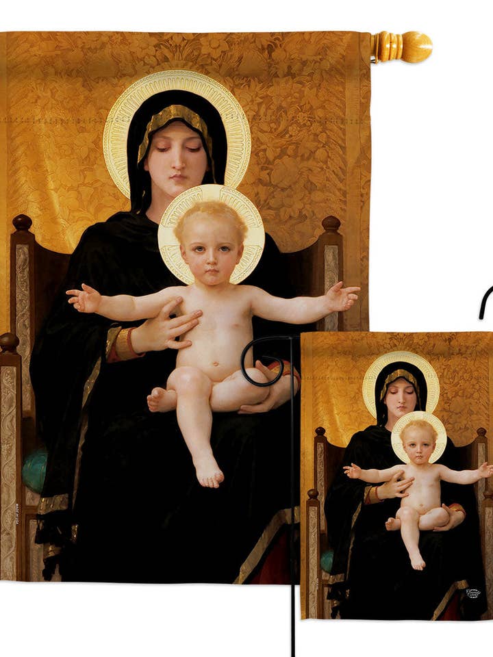 Flag Virgin Child Faith Garden House 2-Sided Home Décor for wholesale by Two Group Flag Co