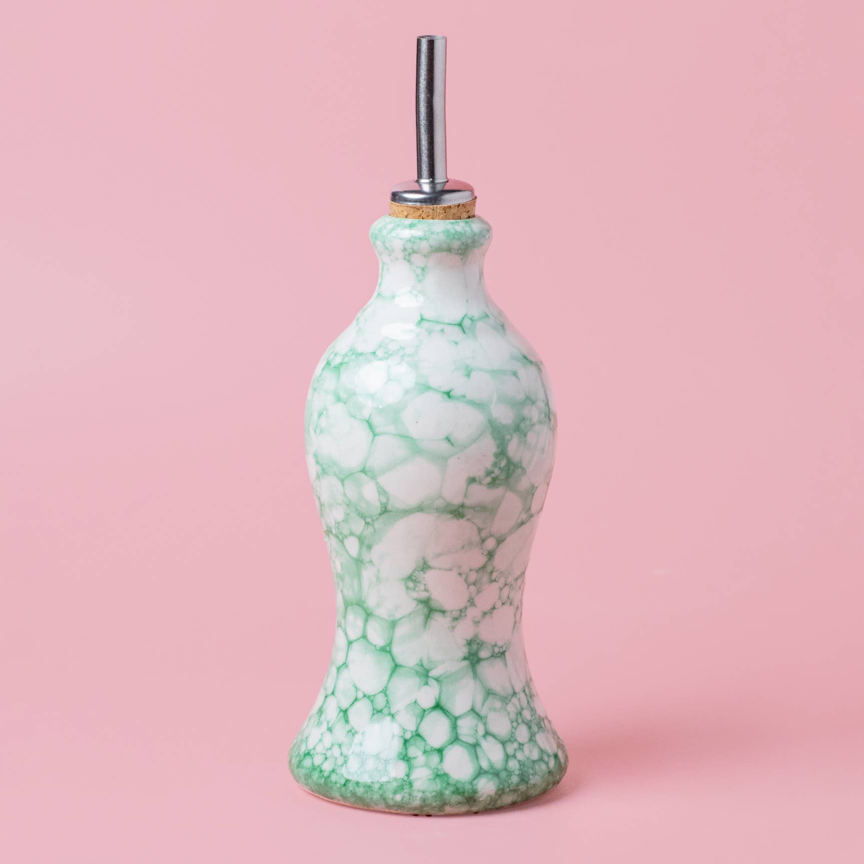 Dispenser Per Olio D'Oliva In Ceramica - Salvagoccia Con Ugello A Gravità, Coperchio Automatico, 300 Ml - Foto 7