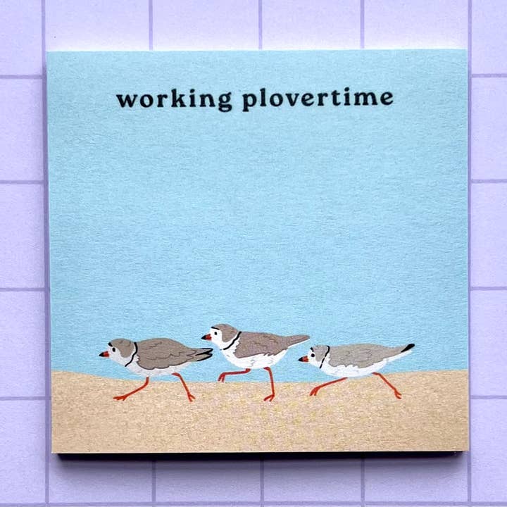Working Plovertime Piping Plover Sticky Notes for wholesale by 2Birds1Pencil Illustrations