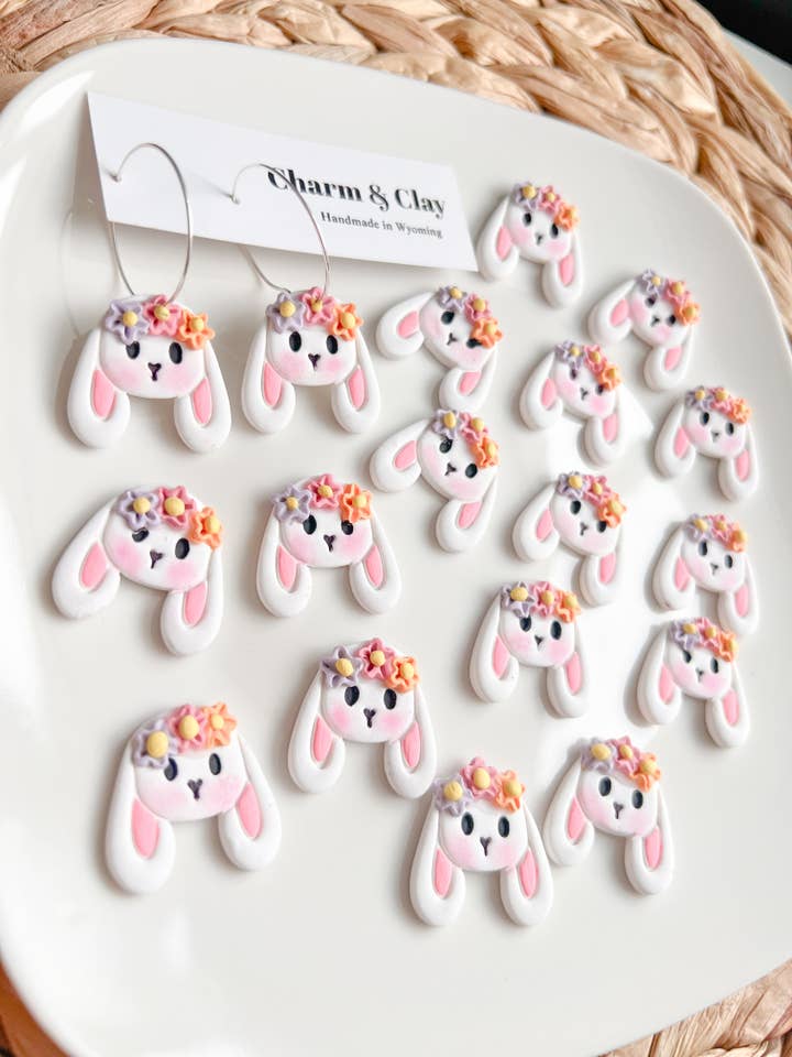 Easter bunny flower crown for wholesale by Charm and Clay