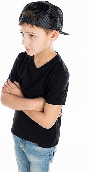 Funky Junque – Engroshandel Hue - Børn – Børn/Todd/Spædbarn Flad Brim Hat - Sort/Hvid7