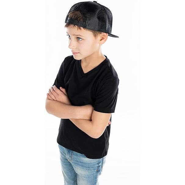 Funky Junque - Vente Chapeau – enfant - Chapeau à bord plat pour enfants/tout-petits/bébés - Noir/blanc7