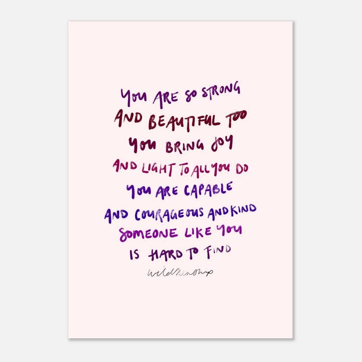 'Sei Capace, Coraggioso e Gentile' - Opera d'Arte 1ª Edizione per la vendita all'ingrosso da parte di Wildkinship