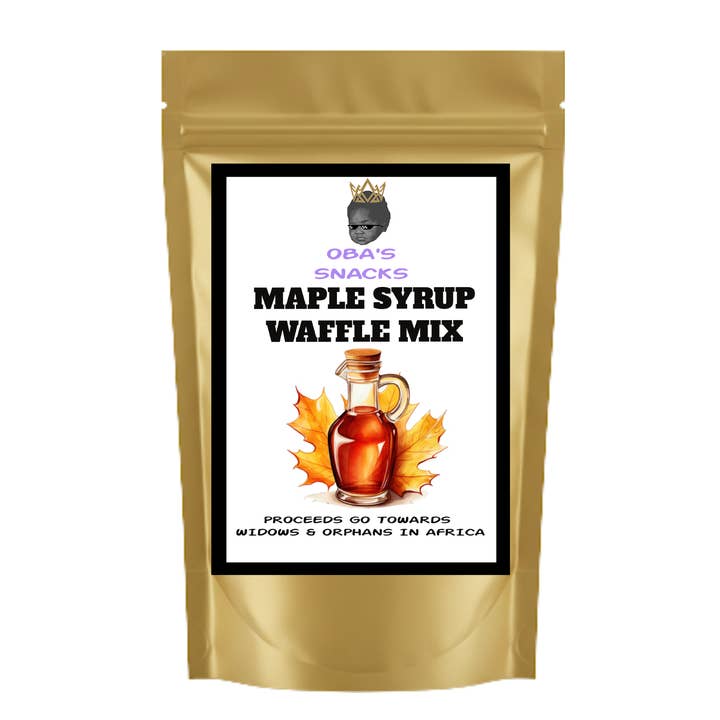 Mélange pour gaufres à l'érable pour la vente par Oba's Snacks