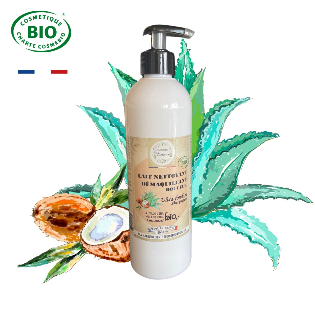 Cocoon’Essence – wholesale Sminkborttagning – Ekologisk mild rengöringsmjölk 500 ml reseformat0