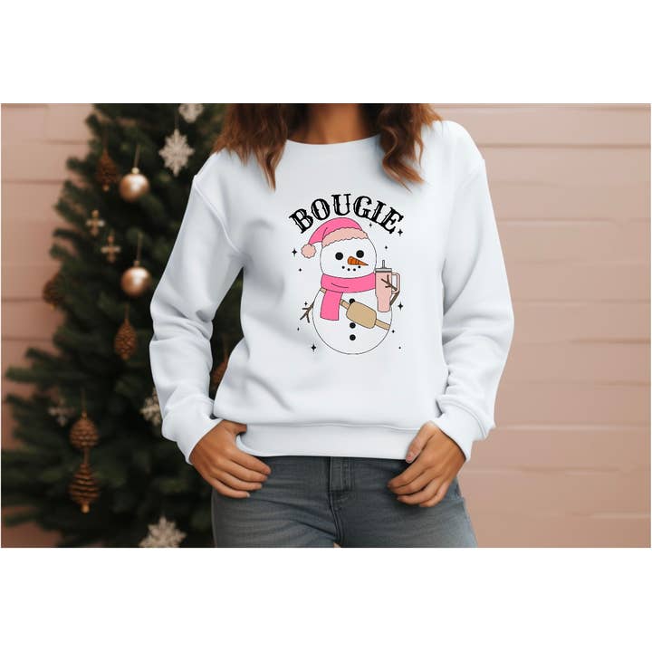 Boujee Snowman Sweatshirt for wholesale by Gracie Lou’s Trends