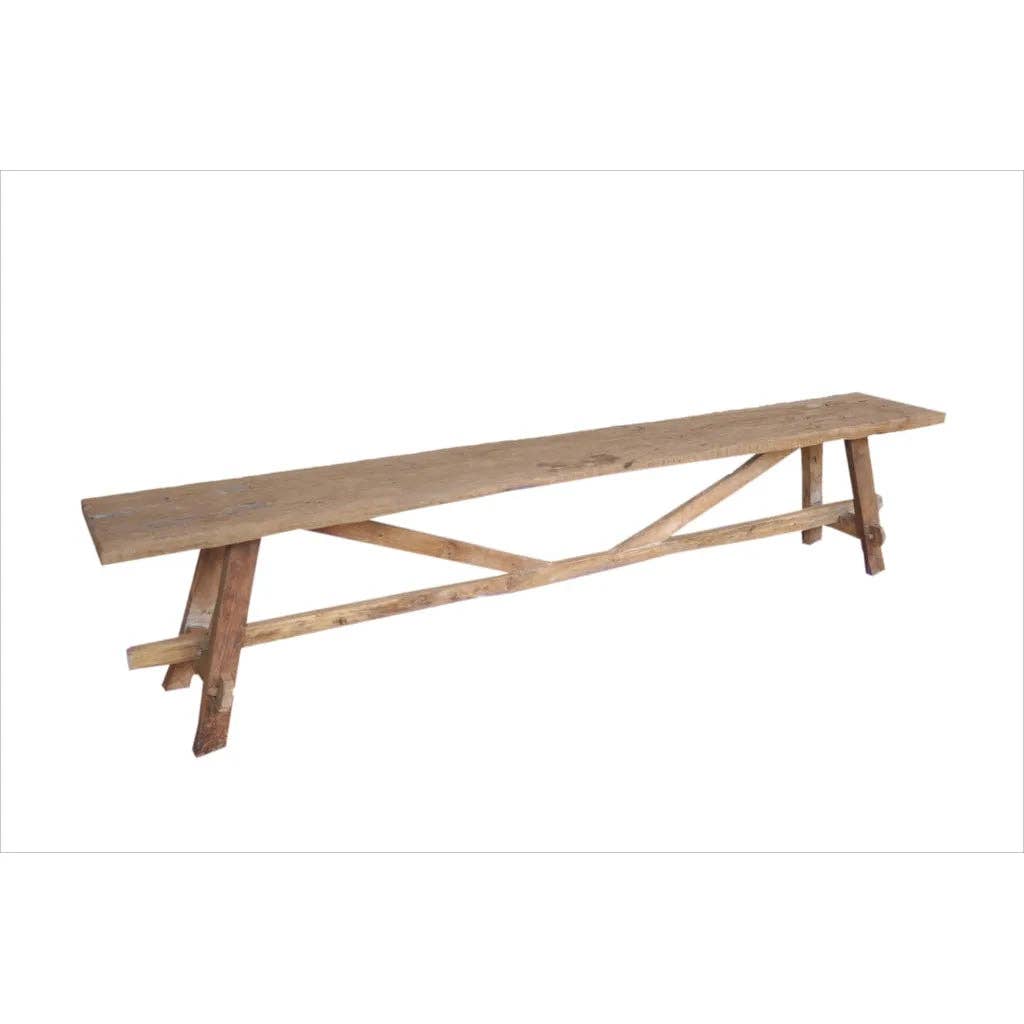 LOOMLAN - Wholesale Bench - Tucker Natural Wooden Outdoor Bench3