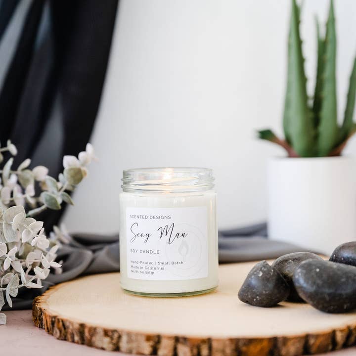 Scented Designs Candle Co - Wholesale Jar/Filled Candle - Sexy Man Soy Candle - 7oz Signature Jar1