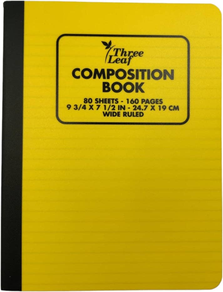 Three Leaf Products - Vente Cahiers - Cahier de composition à couverture poly couleur de 80 feuilles, WR (lot de 24)7