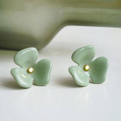 lilibo - Wholesale Stud/Post Earrings - Hydrangea -handmade porcelain jewellery earring5