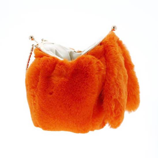 Doe a Dear - Wholesale Shoulder Bag - Kids - P60 B9553 Bunny Furry Purse (2 Colors)