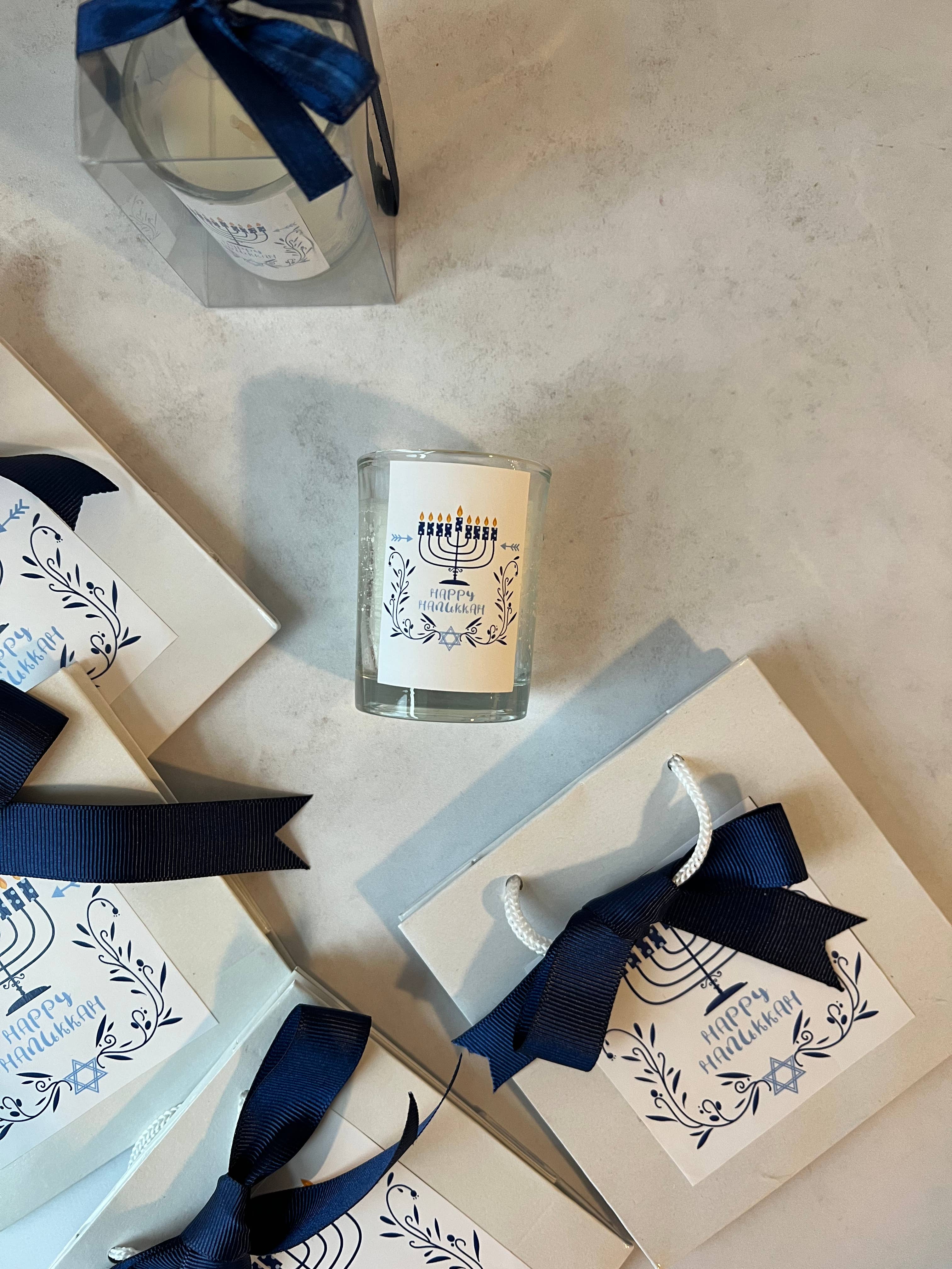 Uniq Favors - Vente Bougie en bocal - Cadeau de bougie de Hanoukka, faveurs personnalisées de Hanoukka, cadeau juif8