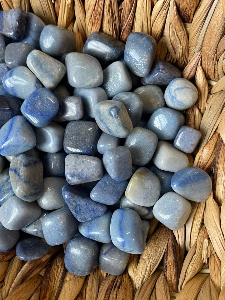 Dumortierit, Trommelstein, blauer Quarzkristall für den Großhandel von Tumbledshop