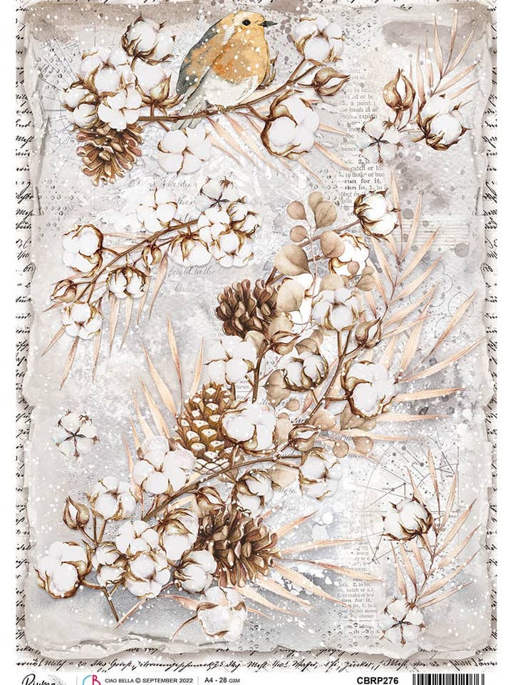 Rice Paper A4 Piuma Cotton flowers for wholesale by Ecstasy Crafts Distributing