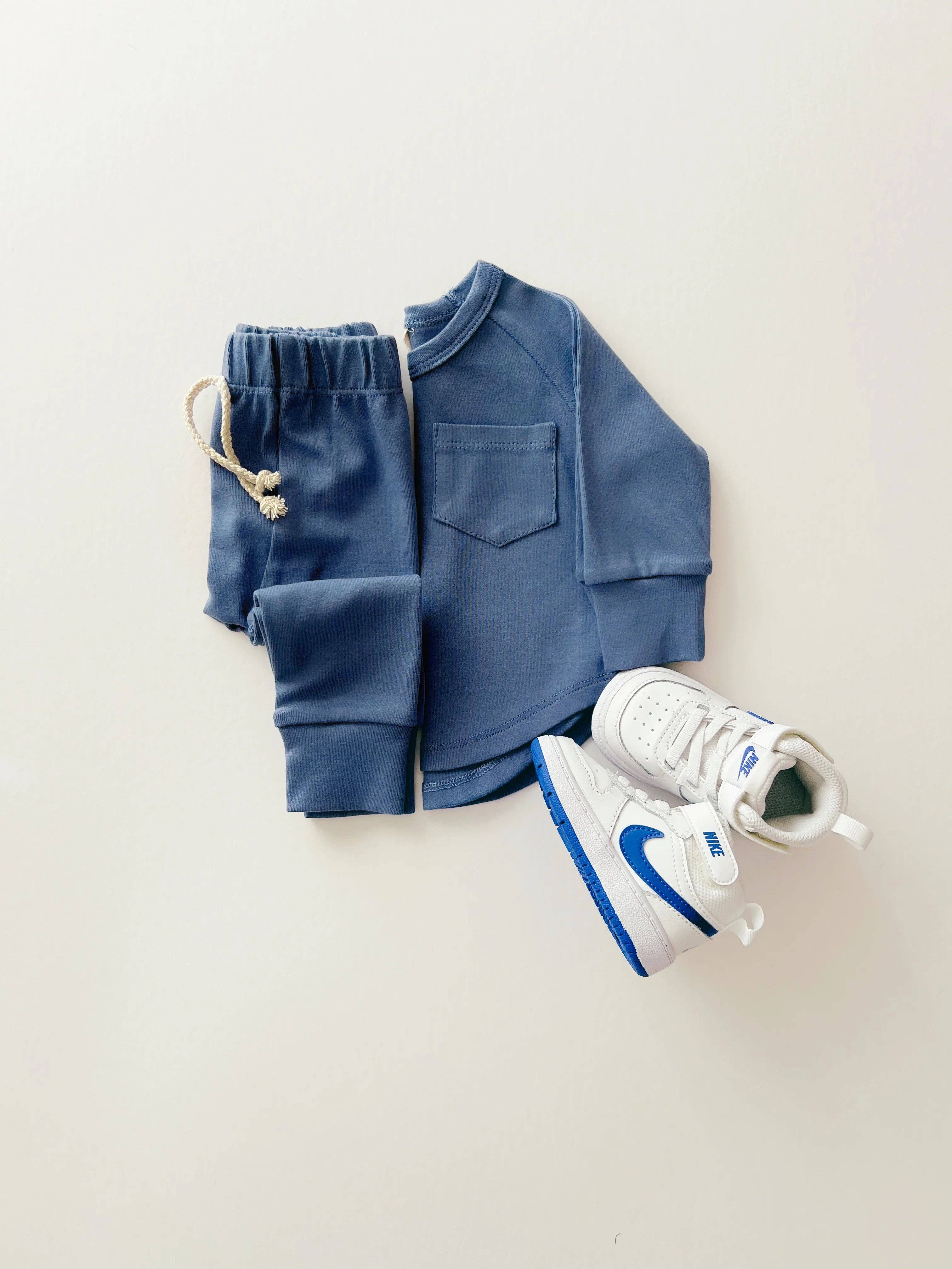 Lucky Panda Kids - Venta al por mayor Conjuntos de ropa cómoda - Niños - Conjunto de descanso | Azul océano6