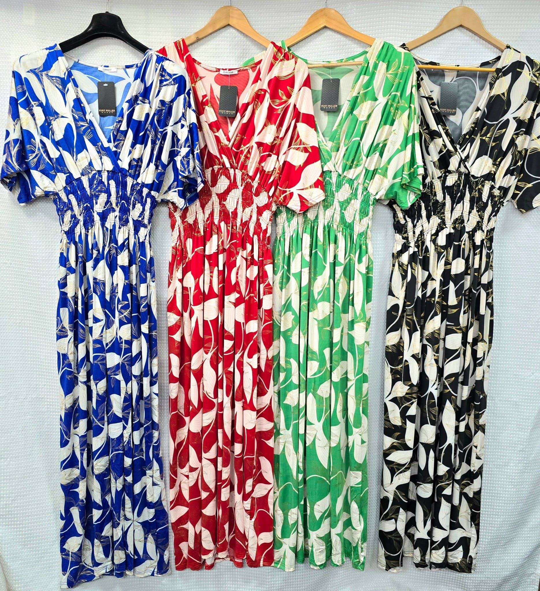 Green Poppy Slinky V Maxi Dress for wholesale on Faire3