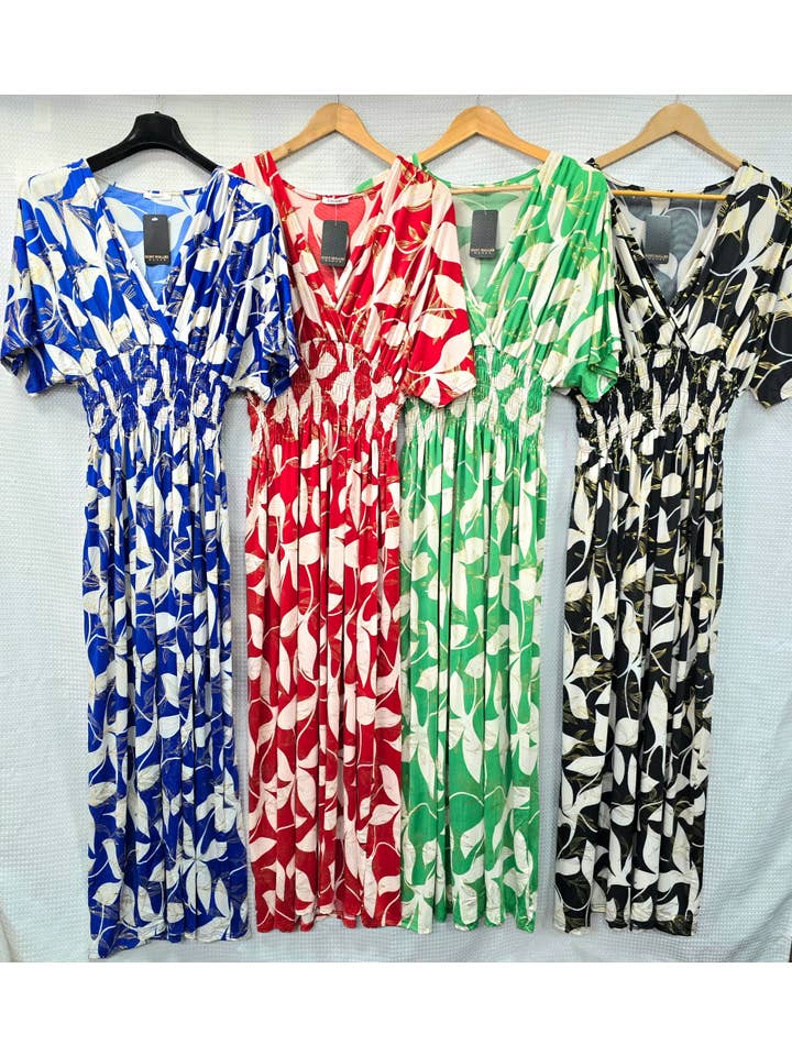 Green Poppy Slinky V Maxi Dress for wholesale on Faire3