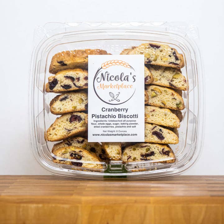 Nicola's Marketplace - Wholesale Cookie - Cranberry Pistachio Biscotti1