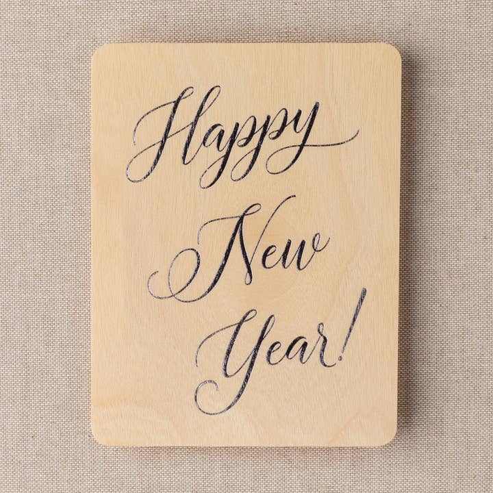 Carte de Nouvel An en bouleau - Simple pour la vente par Pinecrest Printery