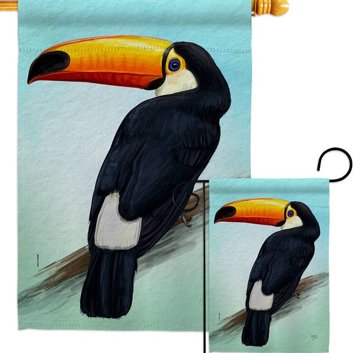 Two Group Flag Co - Wholesale Vlag - Vlag Toco Toucan Vogel Tropisch Tuinhuis 2-zijdig huis