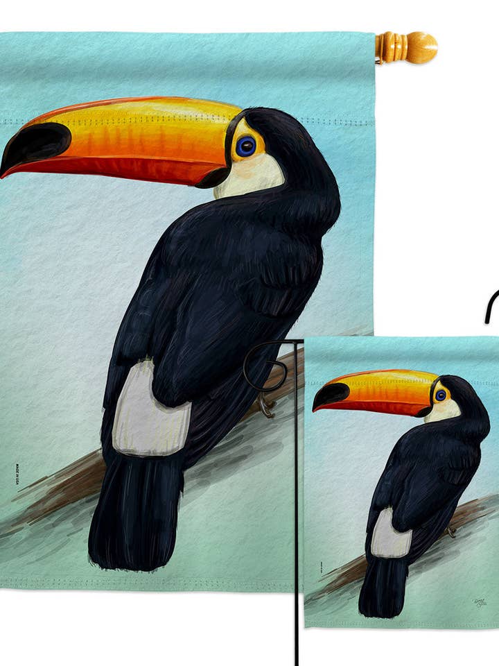 Flag Toco Toucan Bird Tropical Garden House 2-Sided Home for wholesale by Two Group Flag Co