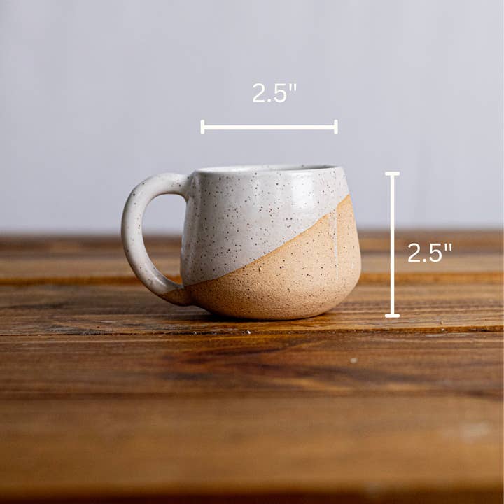 Hands On Ceramics - Wholesale Coffee Mug - Handmade Espresso Mug/Tea Cup with handle- 4 ounces5