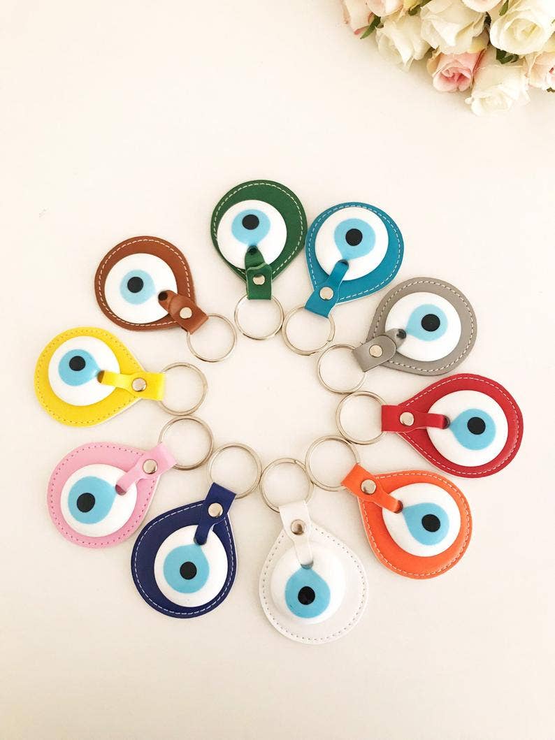 Evileyefavor - Vente Porte-clés – femme - Porte-clés élégant œil protecteur en cuir3