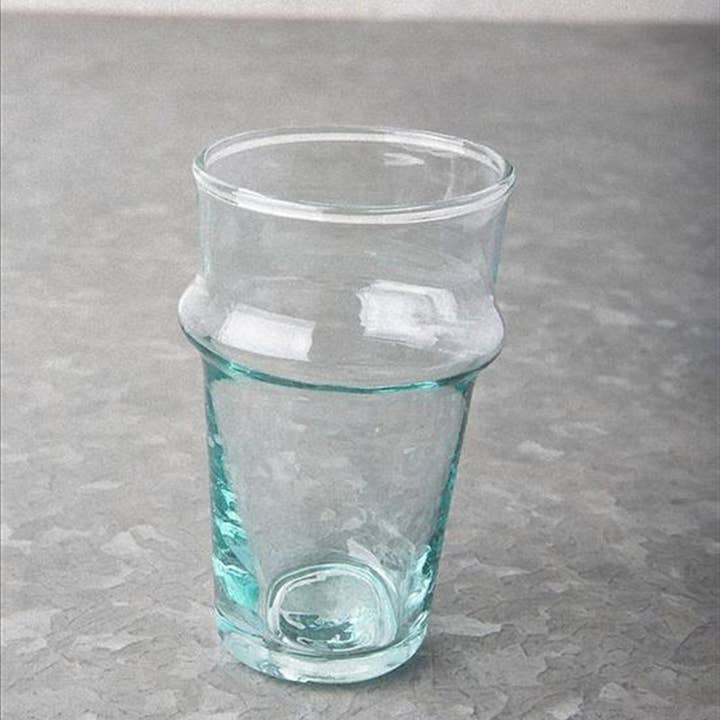 Transparant Recycled Glass Morocco Drinking Cup for wholesale on Faire