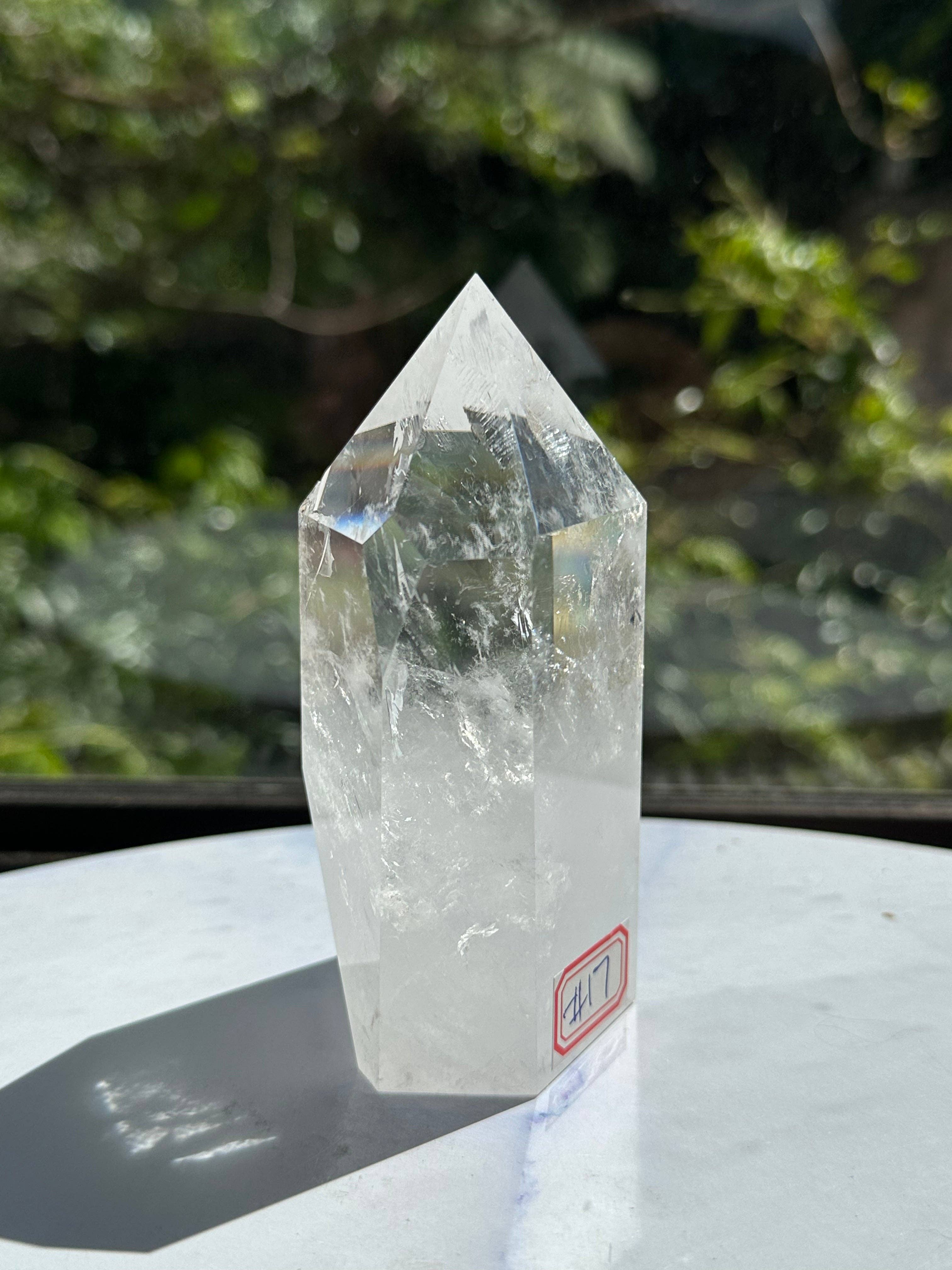 Moon Rituals - Wholesale Spirituele steen/kristal - AAAA Grote Heldere Kwarts Toren | Hoogwaardige Meester Helende Kristal Obelisk kerstkristal cadeau #177