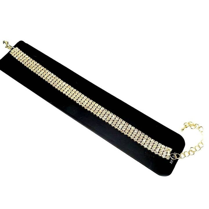 2.5mm 4 Fixed Row CZ Bracelet for wholesale by Diacly