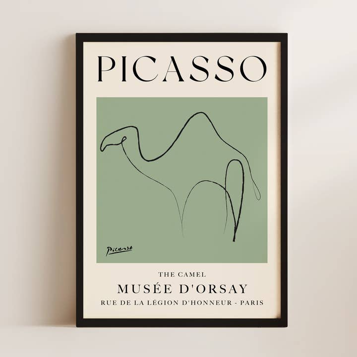 Picasso Kamelen Konst Väggkonst Tryck I Grönt för wholesale av Alluvion