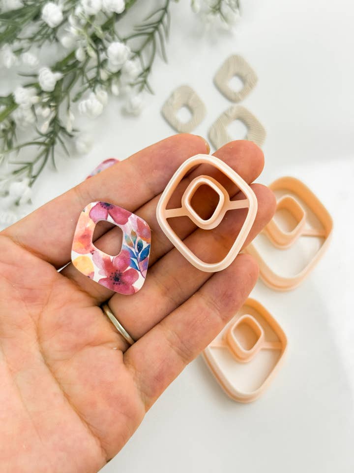 Ruitvormige Zachte Donut Polymeerklei Snijder PCC1700 voor wholesale door Tera Clay