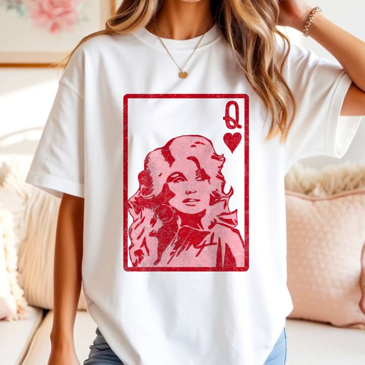 Dolly/Queen of Hearts Graphic Tee #7099 for wholesale by Urban Edge Co.