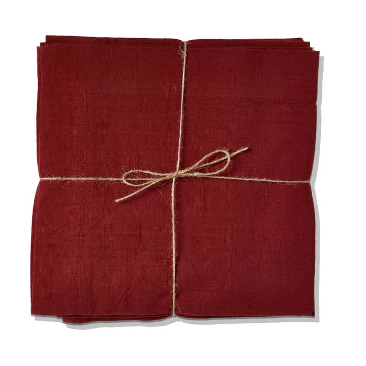 Threads Slub Napkin Set of 4 Brick Cotton Everyday for wholesale by tag