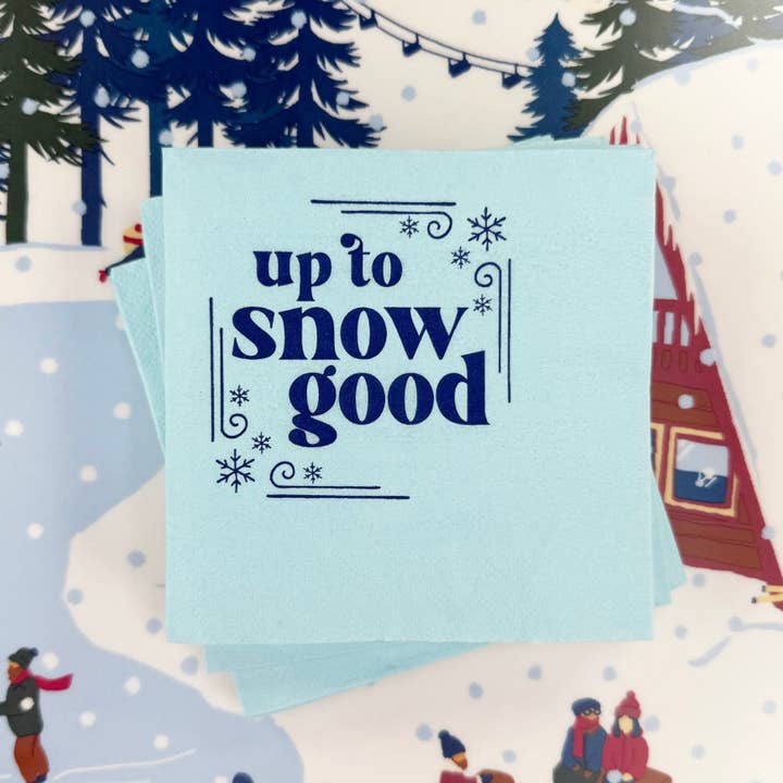 Up to Snow Good Winter Napkins for wholesale by Suburban Soiree