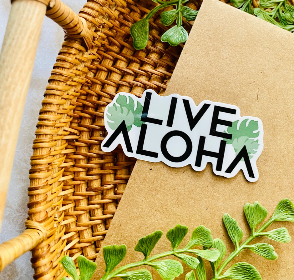 Jess Craft Co - Wholesale Sticker - Live Aloha1