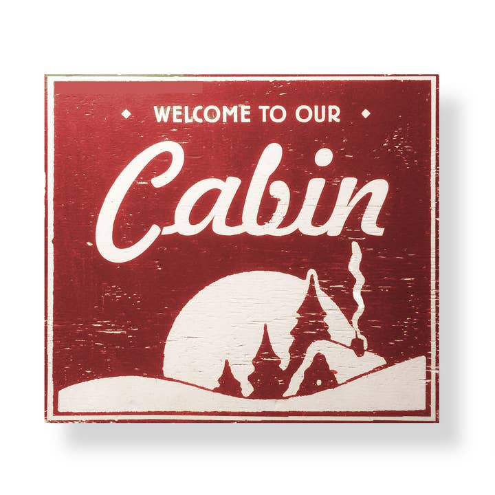 Welcome to Our Cabin 13 x 13 for wholesale by Go Jump in the Lake®