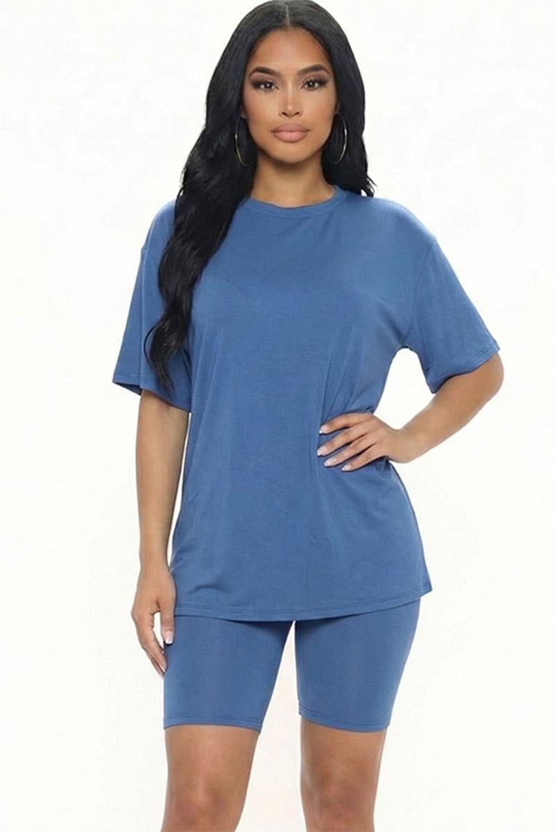 CAPELLA APPAREL - Wholesale Activewear Set - Women's - Loose Fit Top & Bike Shorts Set4