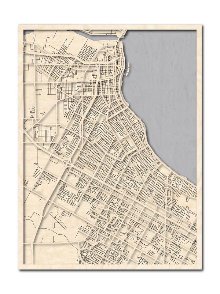 Corpus Christi, TX City Map for wholesale by Catahoula Sign Co.