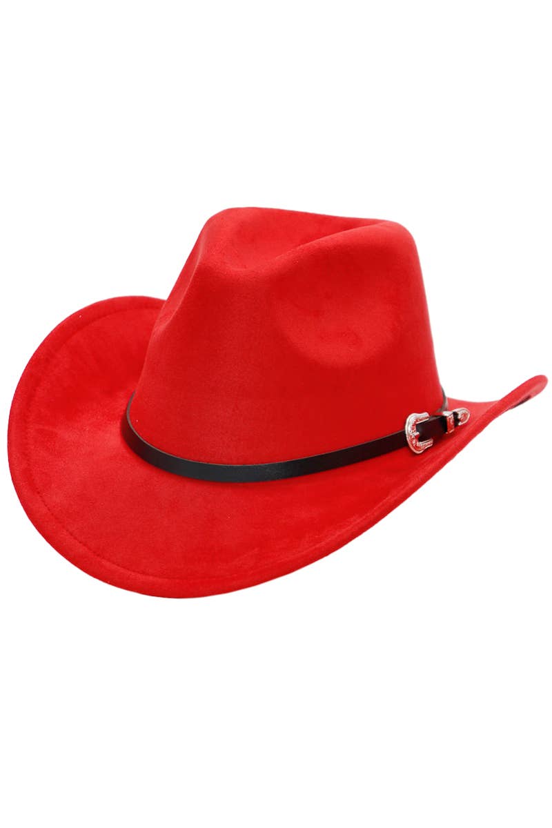 Cap Zone – Engroshandel Cowboyhat - Unisex – Western spænde bælte imiteret nubuck ruskind cowboyhat10