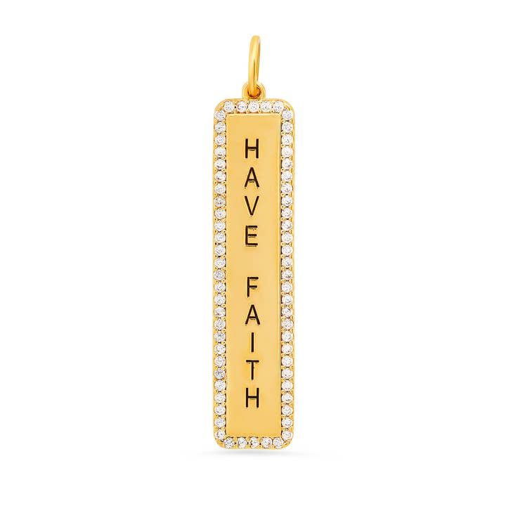 Have Faith Linear Charm for wholesale by Tai Jewelry