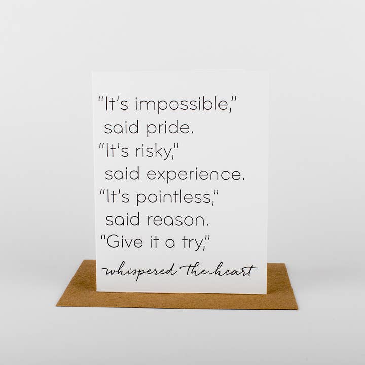 Heart Whispers Greeting Card for wholesale by Wrinkle & Crease Paper Products