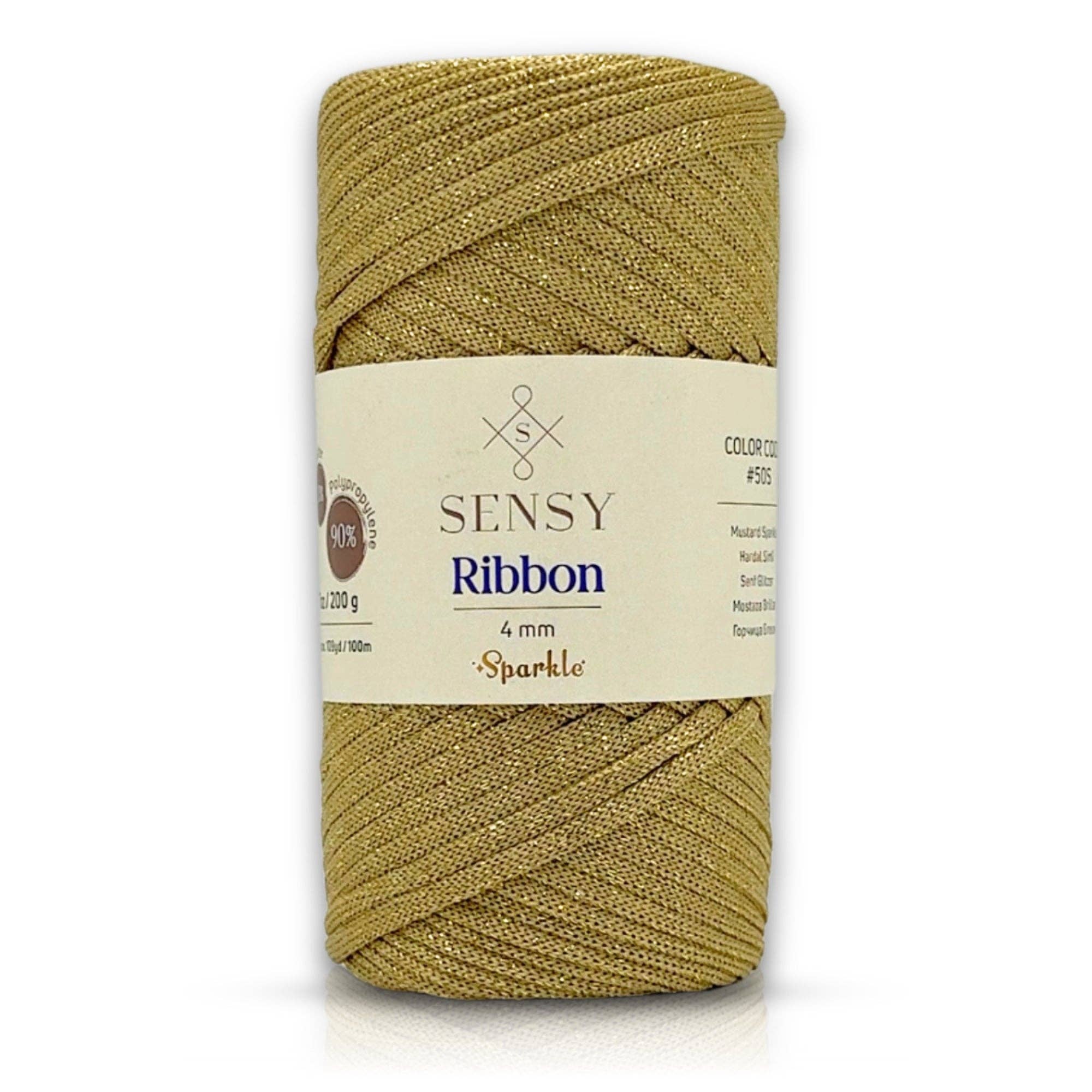 Sensy – Engroshandel Bånd – Sensy Premium 4 mm glitrende macramebånd i 100 % polyester – 100 meter6