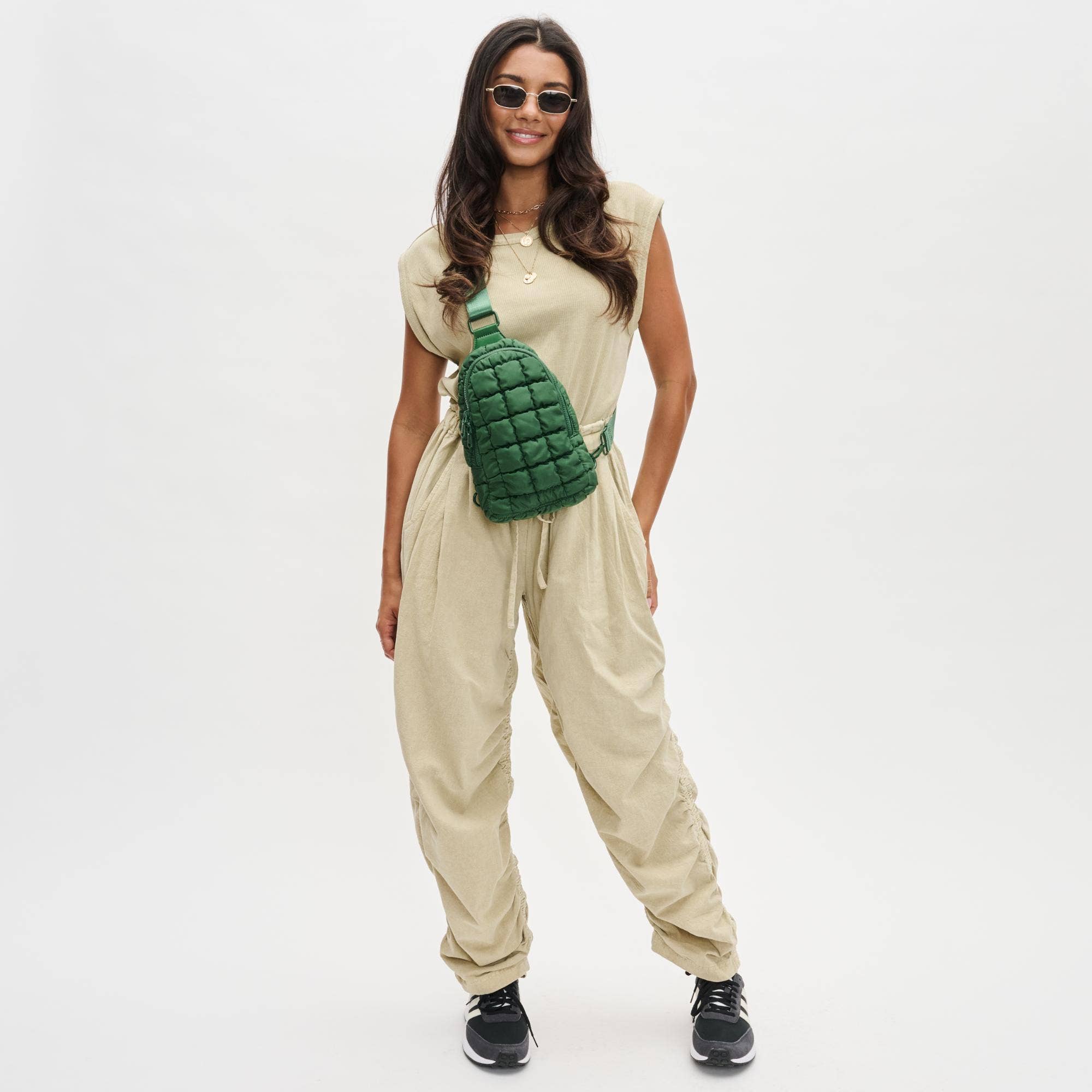 Sol and Selene - Wholesale Belt Bag - Women's - Rejuvenate - Quilted Puffer Nylon Sling Backpack111