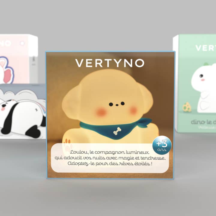 VERTYNO - Wholesale Night Light - Kids & Baby - Silicone LED Touch Night Light Dog – Loulou by VERTYNO1
