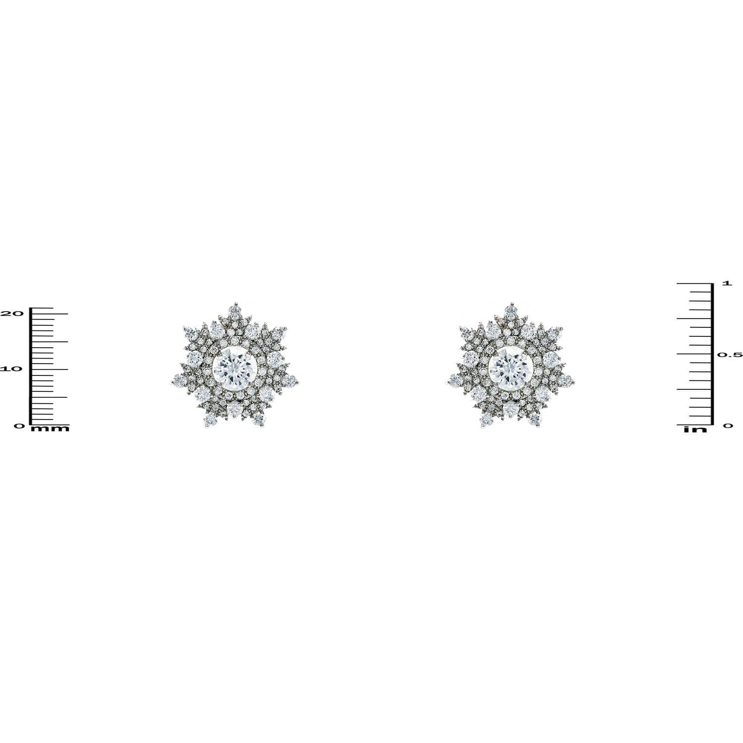 NY Jewelry House - Vendita all'ingrosso Orecchini a bottone - Orecchini a perno con fiocco di neve1