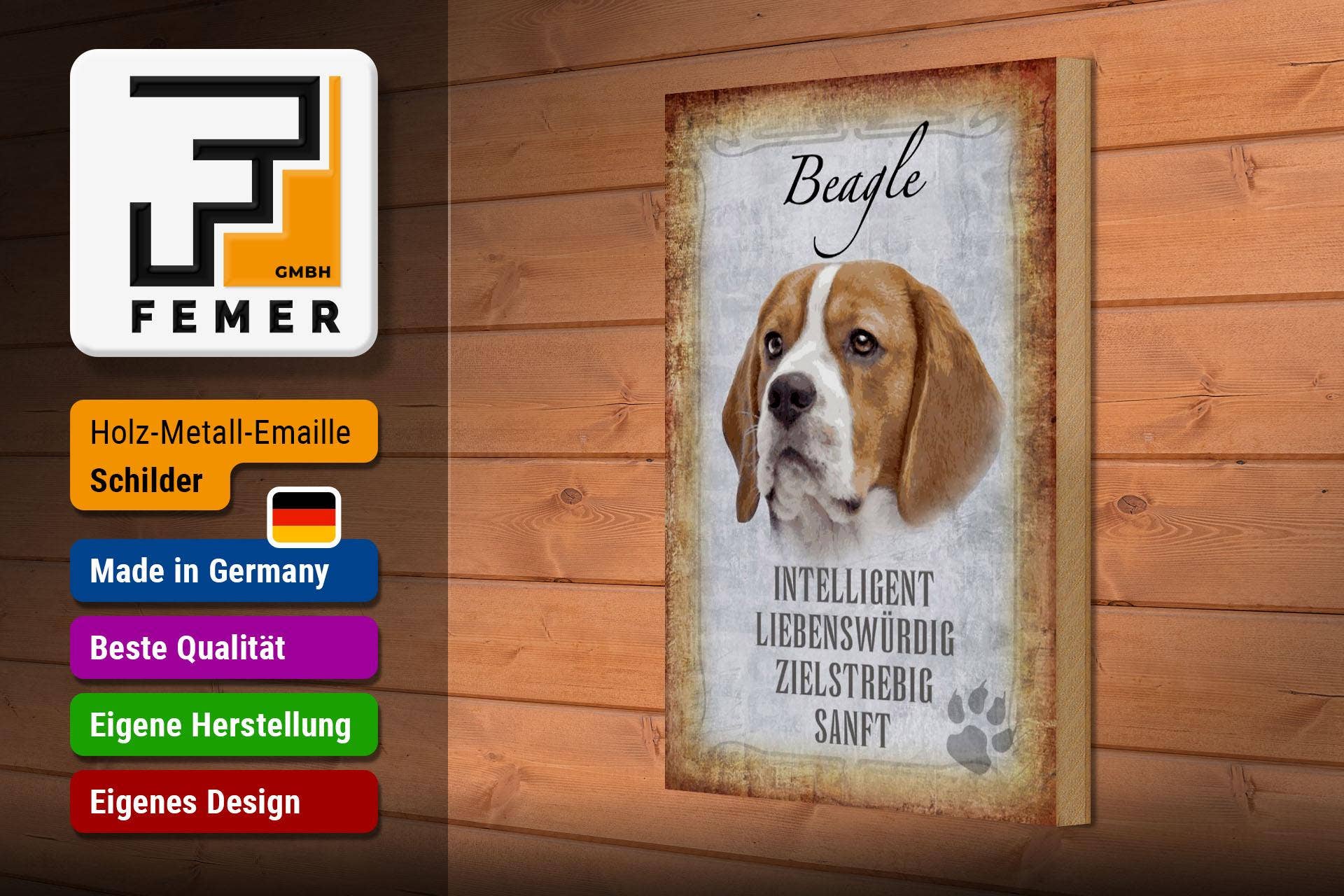 Femer - Wholesale Sign - Wooden sign saying 20x30 cm Beagle dog gift wooden decorative sign2